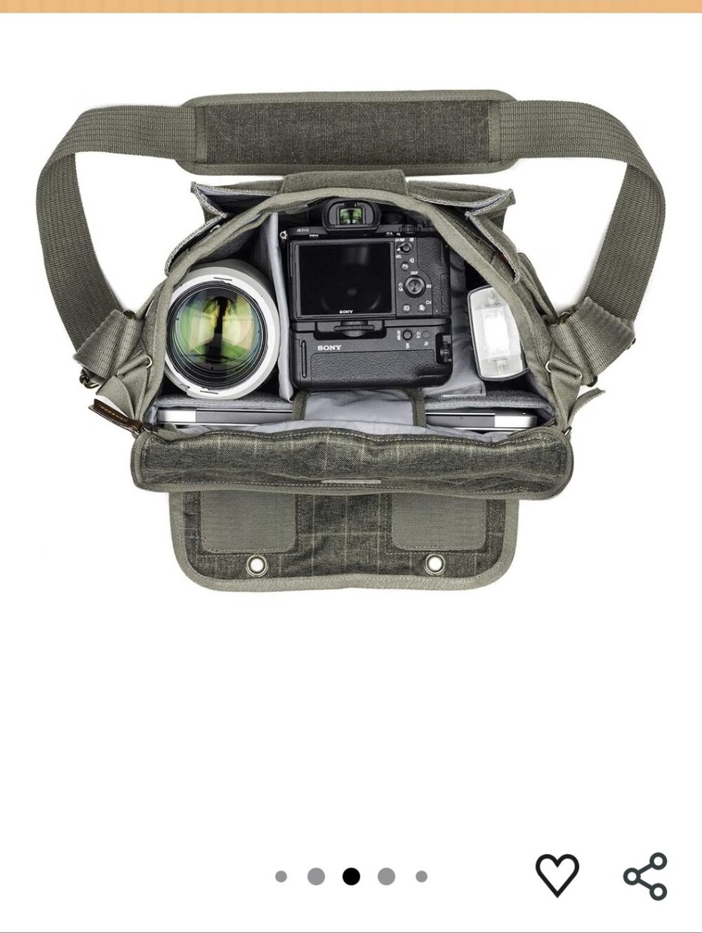 Think Tank Retrospective 7 V2.0 Canvas Shoulder Cameras Bag Pinstone Large NWOT - Picture 14 of 14